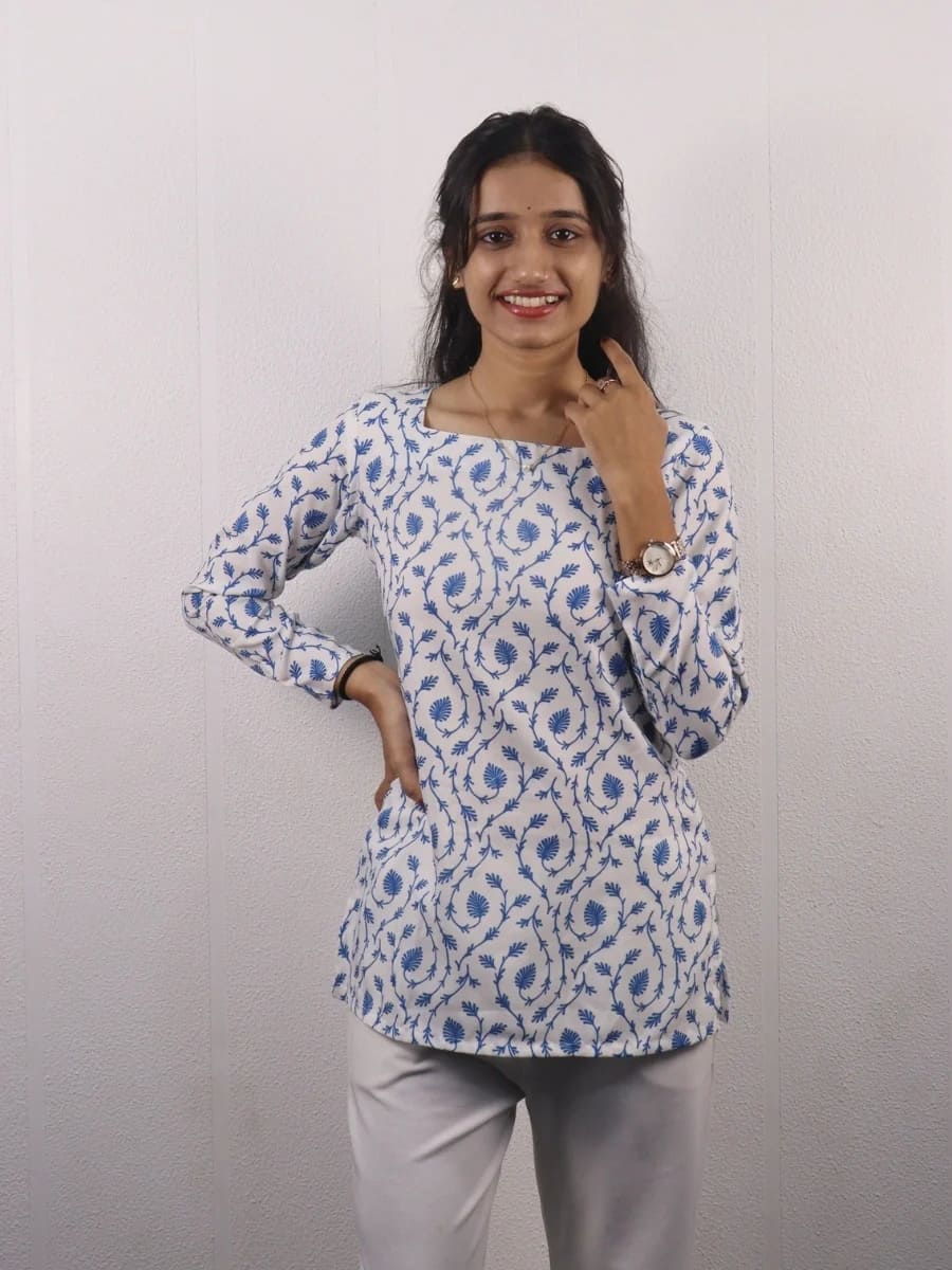 Krishva Square Neck Short Kurti