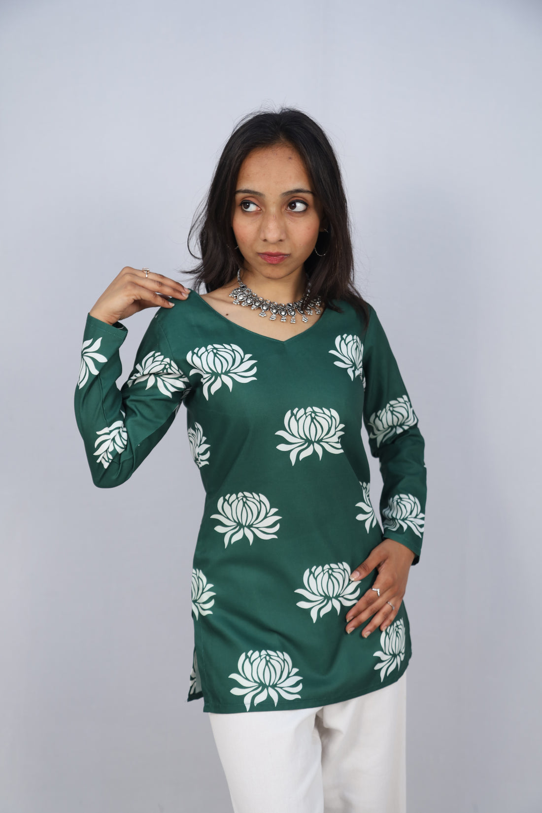 Multicolor Cotton Short Printed Kurti For Women & Girls