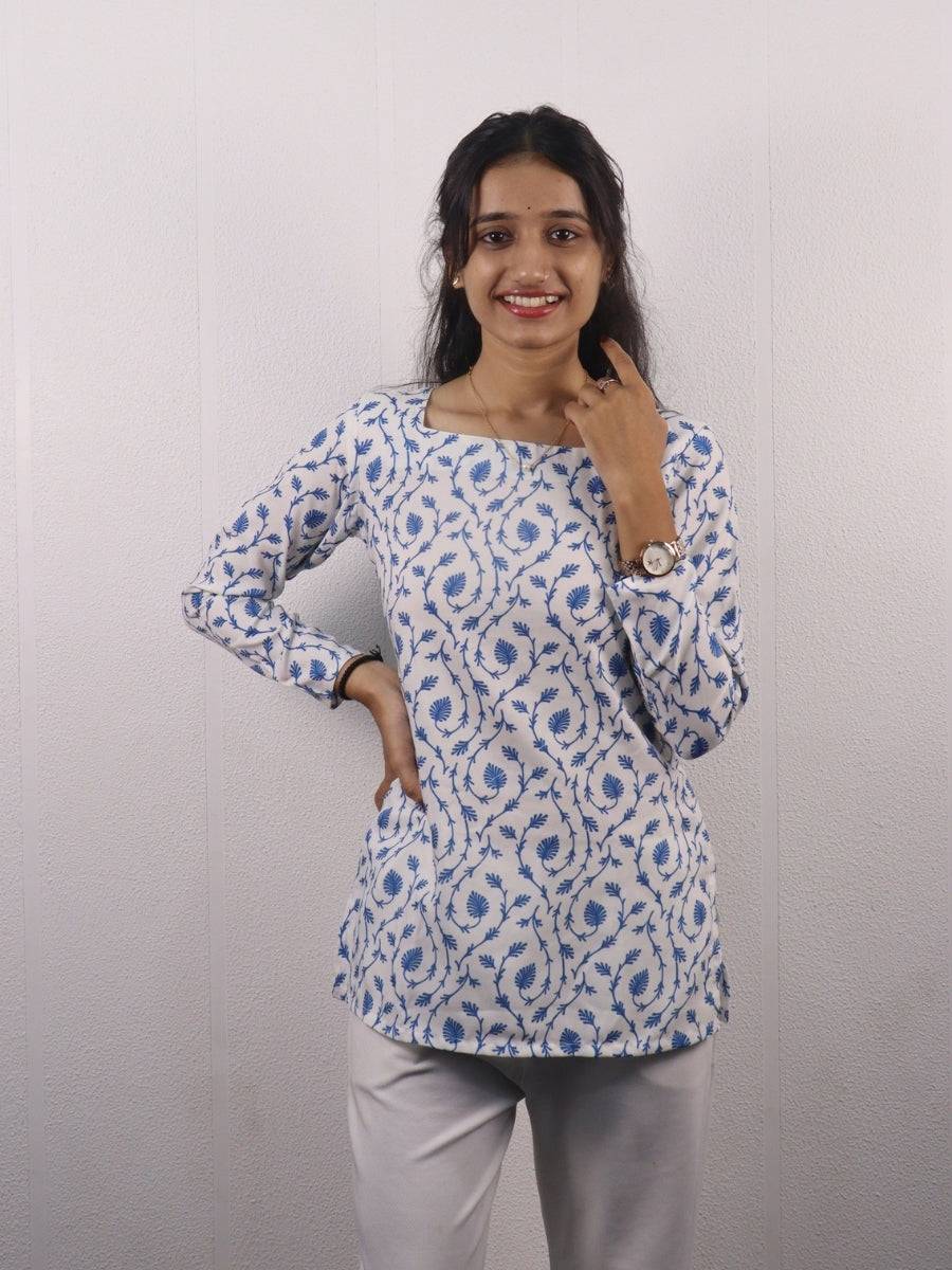 Krishva Square Neck Short Kurti